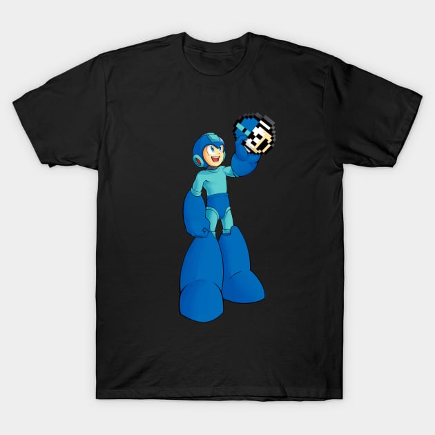 Mega Man 1-Up T-Shirt by andrewvado